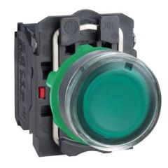 SCHNEIDER XB5AW33B5 XB5AW33B5 YEŞİL 24V AC/DC 22mm IŞIKLI YAYLI BUTON