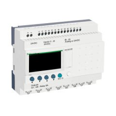 SCHNEIDER SR2B201BD 12 GİRİŞ/8 ÇIKIŞ 24VDC G. ZAMAN SAATLİ AKILLI RÖLE