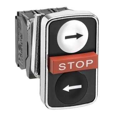XB4BA711237 BE/Sİ/KIR 22mm METAL BUTON ÇİFTLİ