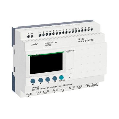 SCHNEIDER SR3B261BD 16 GİRİŞ/10 ÇIKIŞ 24VDC AKILLI RÖLE