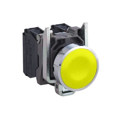 SCHENIDER XB4BA51 22 MM SARI METAL BUTON