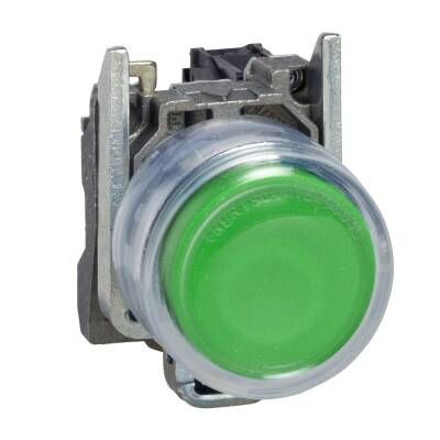 SCHNEIDER XB4BP31 22 MM YEŞİL YAYLI METAL BUTON