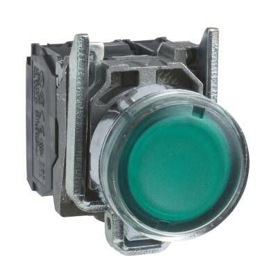 SCHENIDER XB4BW33M5 YEŞİL 230 VAC LEDLİ 22 MM METAL BUTON