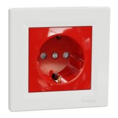 Schneider Electric EPH2900521 EPH2900521 ÇOCUK KORUMALI TOP.PRİZ KIRMIZI BEYAZ