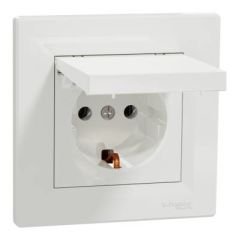 Schneider Electric EPH3100121 EPH3100121 KAPAKLI TOPRAKLI PRİZ BEYAZ