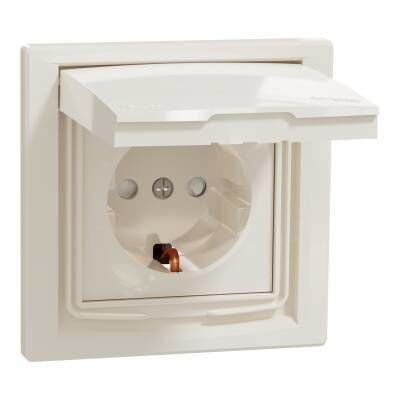 Schneider Electric EPH3100323 EPH3100323 EFES IP44 KAPAKLI TOPRAKLI PRİZ KREM