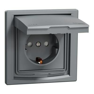Schneider Electric EPH3100362 EPH3100362 KAP. TOPR. PRİZ(ÇOC.KOR.)ÇELİK ÇERÇVSİZ