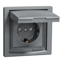 Schneider Electric EPH3100362 EPH3100362 KAP. TOPR. PRİZ(ÇOC.KOR.)ÇELİK ÇERÇVSİZ