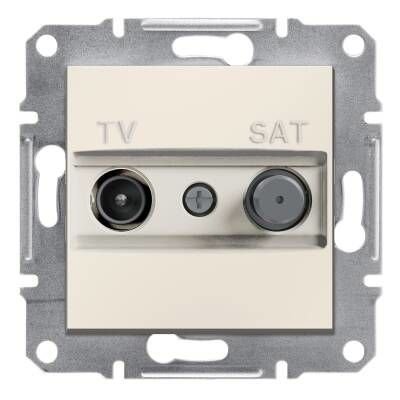 Schneider Electric EPH3470323 EPH3470323 TV-SAT PRİZİ GEÇİŞ 2Lİ KREM ÇERÇEVESİZ