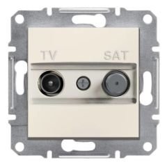 Schneider Electric EPH3470323 EPH3470323 TV-SAT PRİZİ GEÇİŞ 2Lİ KREM ÇERÇEVESİZ