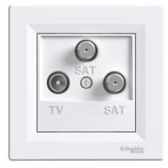 Schneider Electric EPH3600121 EPH3600121 TV-SAT -SAT PRİZİ ÜÇLÜ BEYAZ