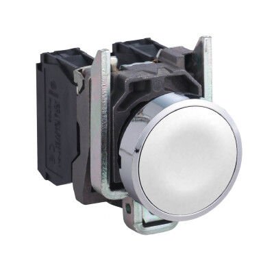 XB4BA11 BEYAZ 22mm METAL BUTON