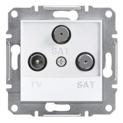 Schneider Electric EPH3670121 EPH3670121 TV-SAT-SAT PRİZ SONLU BEYAZ ÇERÇEVESİZ