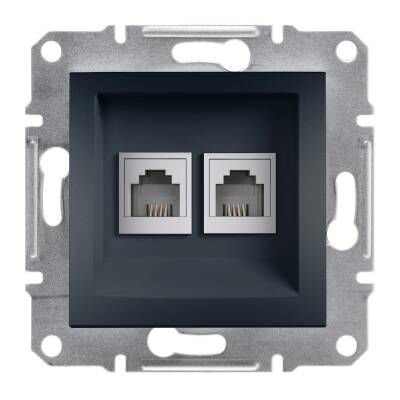 Schneider Electric EPH4200171 EPH4200171 2*RJ11 - 4 KONTAKLI TLF PRİZİ ANTRASİT