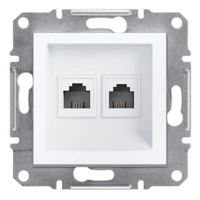 Schneider Electric EPH4270121 EPH4270121 2*RJ11 TLF PRİZİ BEYAZ ÇERÇEVESİZ