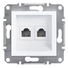 Schneider Electric EPH4270121 EPH4270121 2*RJ11 TLF PRİZİ BEYAZ ÇERÇEVESİZ