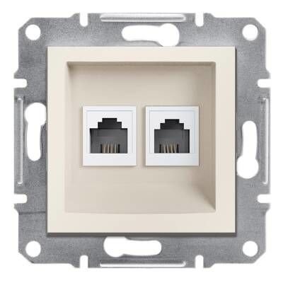 Schneider Electric EPH4270123 EPH4270123 2*RJ11 TLF PRİZİ KREM ÇERÇEVESİZ