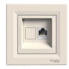 Schneider Electric EPH4370523 EPH4370523 1RJ45 KONNEKTÖRSÜZ PRİZ KREM ÇERÇEVESİZ