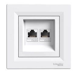 Schneider Electric EPH4400121-02 EPH4400121-02 2*RJ45CAT5e-UTP KONNEKTÖRSÜZ BEYAZ