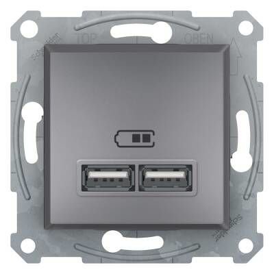 Schneider Electric EPH2700262 EPH2700262 USB PRİZİ 2,1A ÇELİK