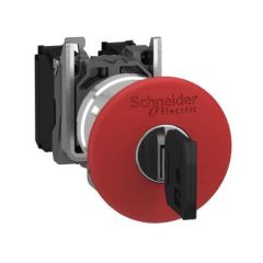 XB4BS9442 1NK KIRMIZI 40mm KİLİTLİ METAL BUTON