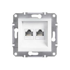 Schneider Electric EPH4870121 EPH4870121 2*RJ45 CAT6E UTP PRİZ BEYAZ ÇERÇEVESİZ