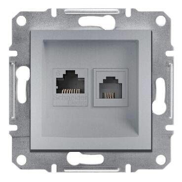 Schneider Electric EPH5200161 EPH5200161 RJ11+RJ45 CAT6 UTP PRİZ ALÜMİNYUM