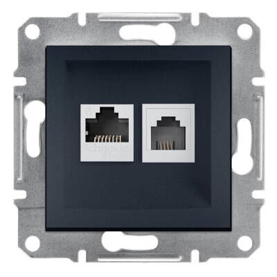 Schneider Electric EPH5200171 EPH5200171 RJ11+RJ45 CAT6 UTP PRİZ ANTRASİT