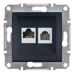Schneider Electric EPH5200171 EPH5200171 RJ11+RJ45 CAT6 UTP PRİZ ANTRASİT