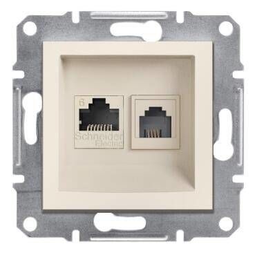 Schneider Electric EPH5270123 EPH5270123 1RJ11+1RJ45 CAT6E UTP KREM ÇERÇEVESİZ