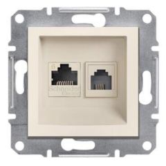 Schneider Electric EPH5270123 EPH5270123 1RJ11+1RJ45 CAT6E UTP KREM ÇERÇEVESİZ