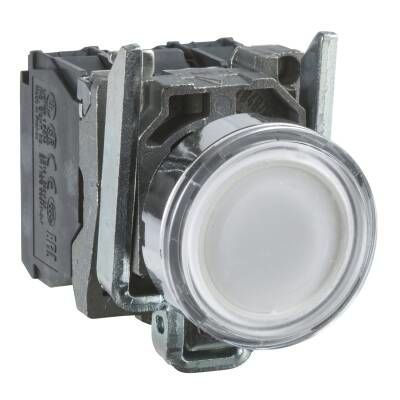 XB4BW31M5 BEYAZ 230 V AC LEDLİ 22mm METAL BUTON