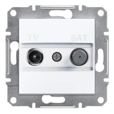 Schneider Electric EPH3470121 EPH3470121 TV-SAT PRİZİ SONLU 2Lİ BEYAZ ÇERÇEVESİZ