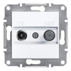 Schneider Electric EPH3470121 EPH3470121 TV-SAT PRİZİ SONLU 2Lİ BEYAZ ÇERÇEVESİZ