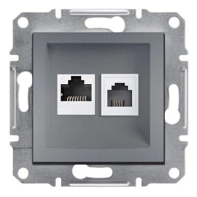 Schneider Electric EPH5200162 EPH5200162 RJ11+RJ45 CAT6 UTP PRİZ ÇELİK