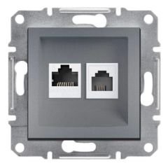 Schneider Electric EPH5200162 EPH5200162 RJ11+RJ45 CAT6 UTP PRİZ ÇELİK