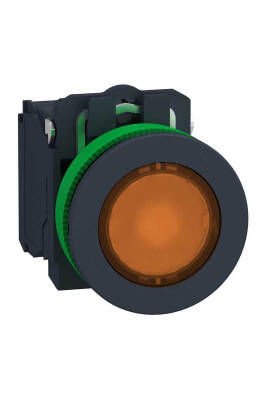 SCHNEIDER XB5FW35B5 XB5FW35B5 30MM 1NO+1NC 24VAC/DC S.A TURUNCU BUTON