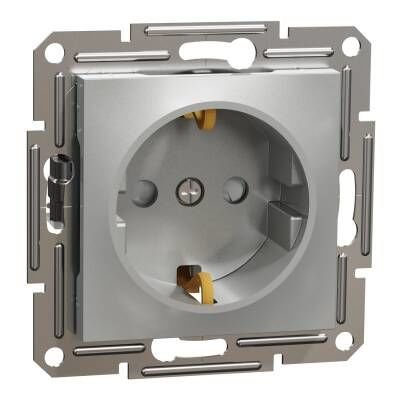 SCHENIDER EPH2900261 ÇOCUK KORUMALI TOPRAKLI PRİZ ALÜMİNYUM
