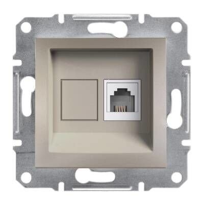SCHNEIDER EPH4100169 1*RJ11 - 4 KONTAKLI TELEFON PRİZİ BRONZ