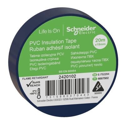 SCHNEIDER 2420102 19*20 İZOLEBANT MAVİ (20 MT)