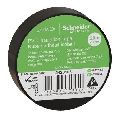 SCHNEIDER 2420103 19*20 İZOLEBANT SİYAH (20 MT)