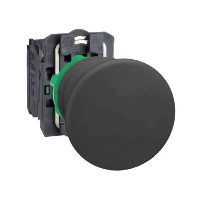 SCHNEIDER XB5AC21 40 MM PLASTİK SİYAH MANTAR BUTON YAYLI DÖNÜŞ
