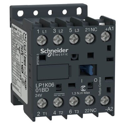 SCHNEIDER LP1K0601MD 2.2 kW 3NA+1NK 220 VDC KONTAKTÖR